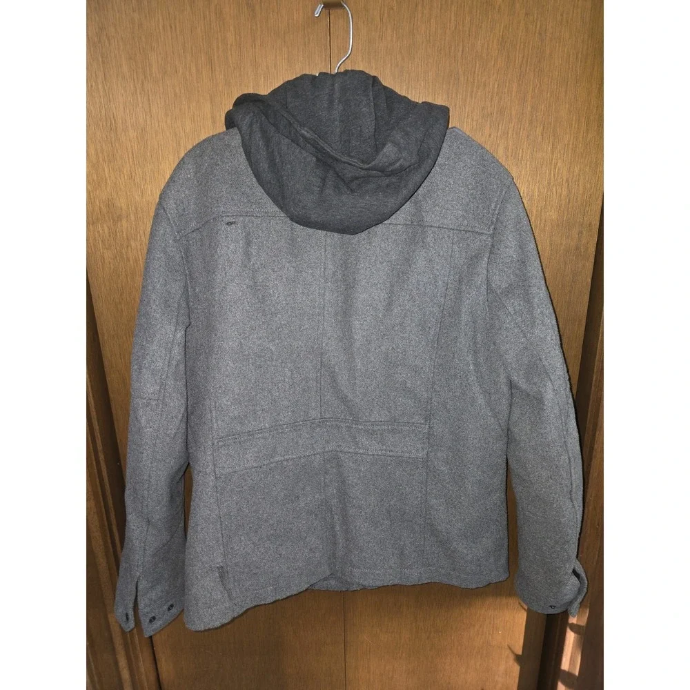 Levi's Men's Hooded Lined Trucker‎ Jacket Gray Size Medium Full-Zip, Pockets